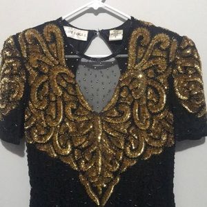 Vintage Night Vogue Sequin Dress